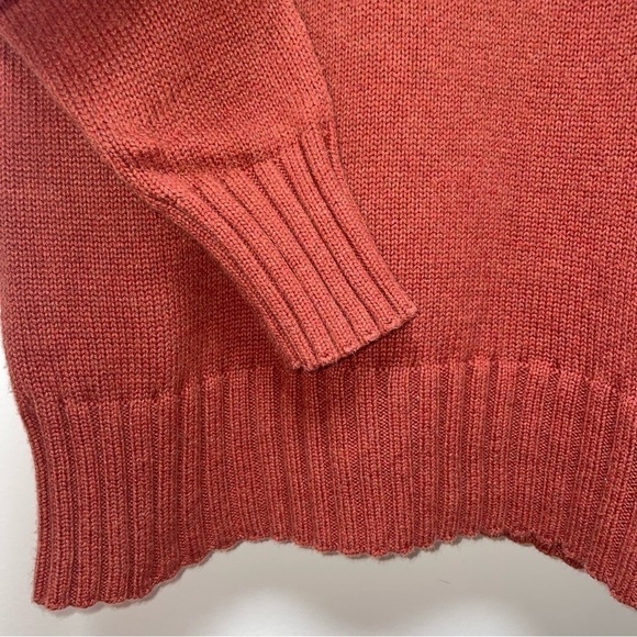Gap Relaxed Fit Crew Neck Ribbed Hem and Sleeves Rusty Collar Knitted Sweater XS - Picture 4 of 7